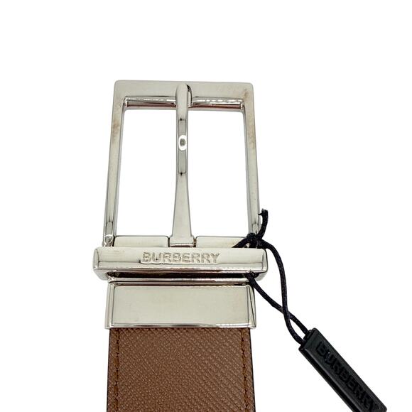 BURBERRY Louis 35mm Reversible Buckle Giant Check E-Canvas Belt 80|32 - Picture 10 of 13